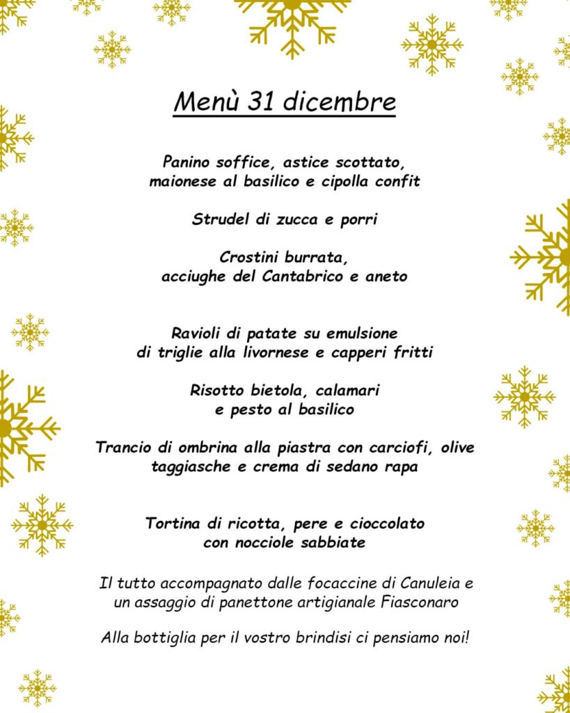 menu 31 dicembre canuleia trattoria