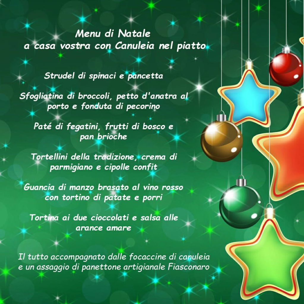 menu natale canuleia trattoria